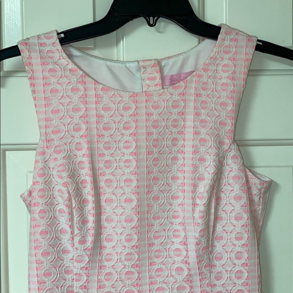 Lilly Pulitzer Bright Pink Eyelet Lace Dress - Picture 4 of 8